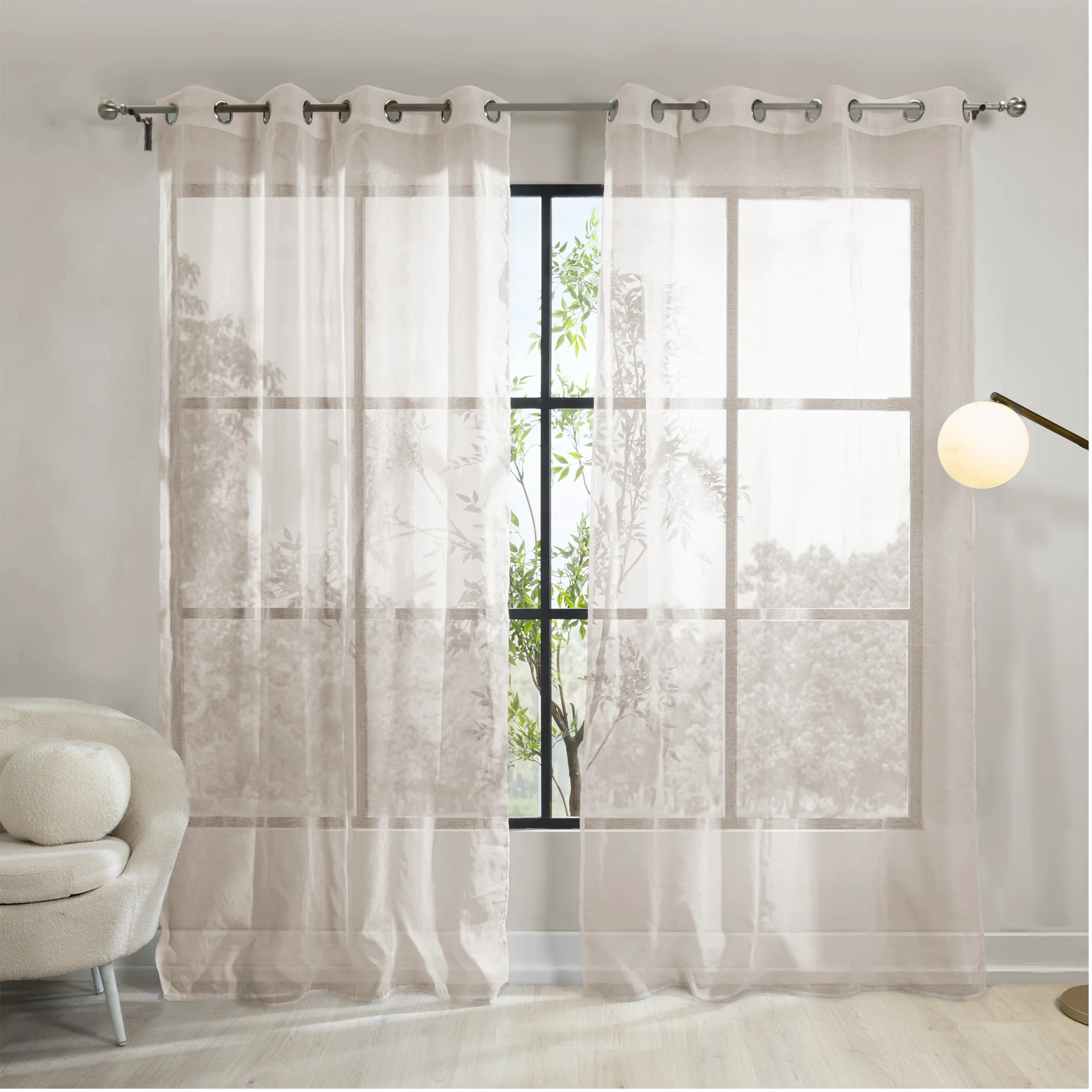 Beige Vienna Ring Curtains
