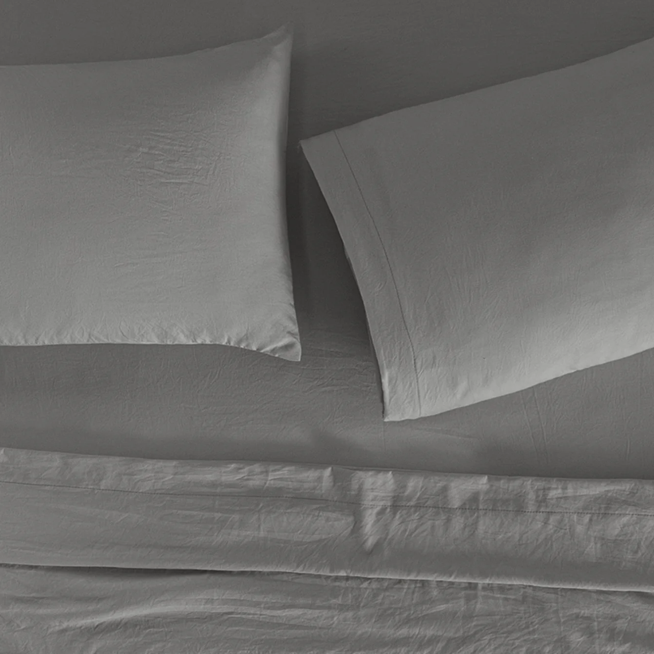 Viasoft Washed Grey Sheets