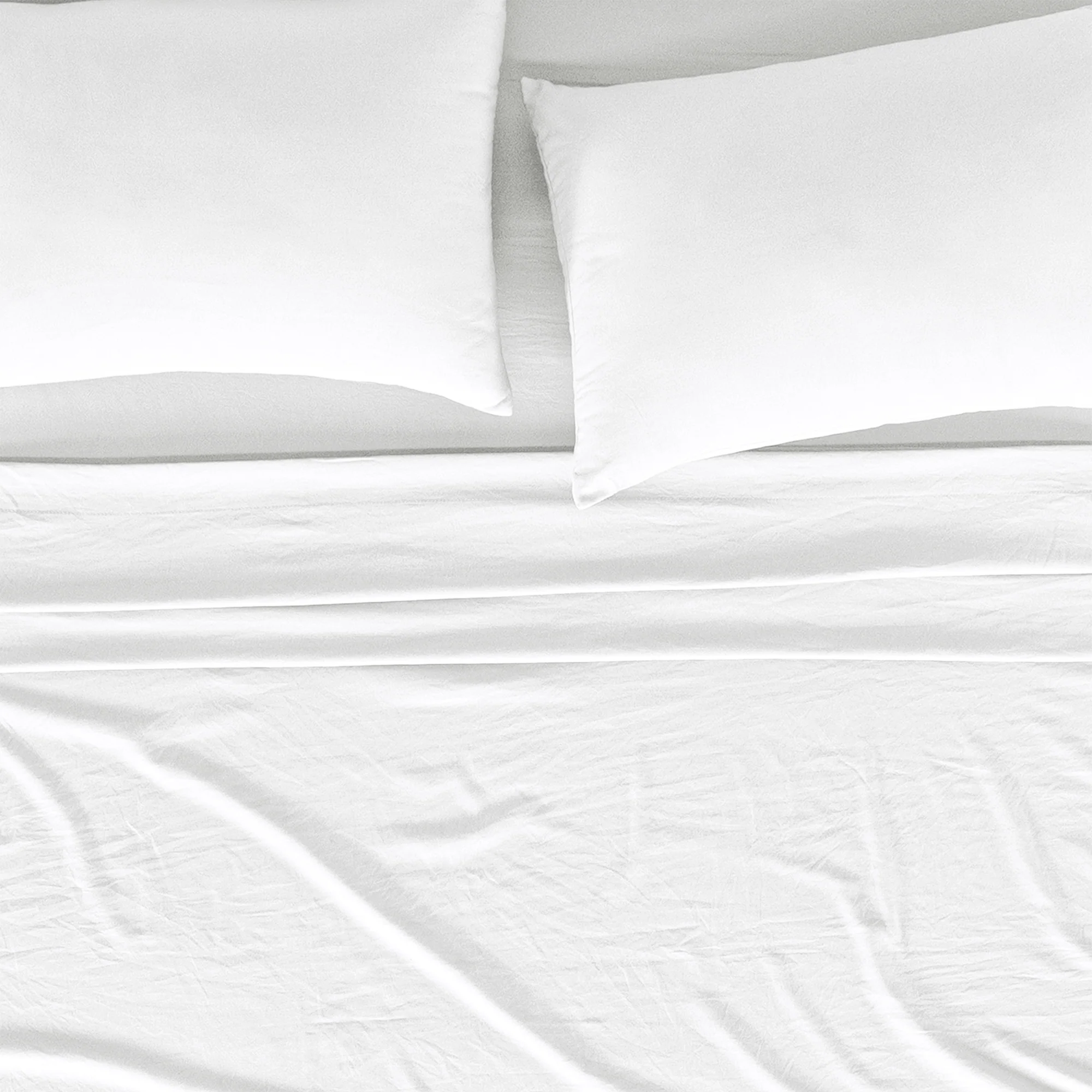 White Viasoft Washed Sheets