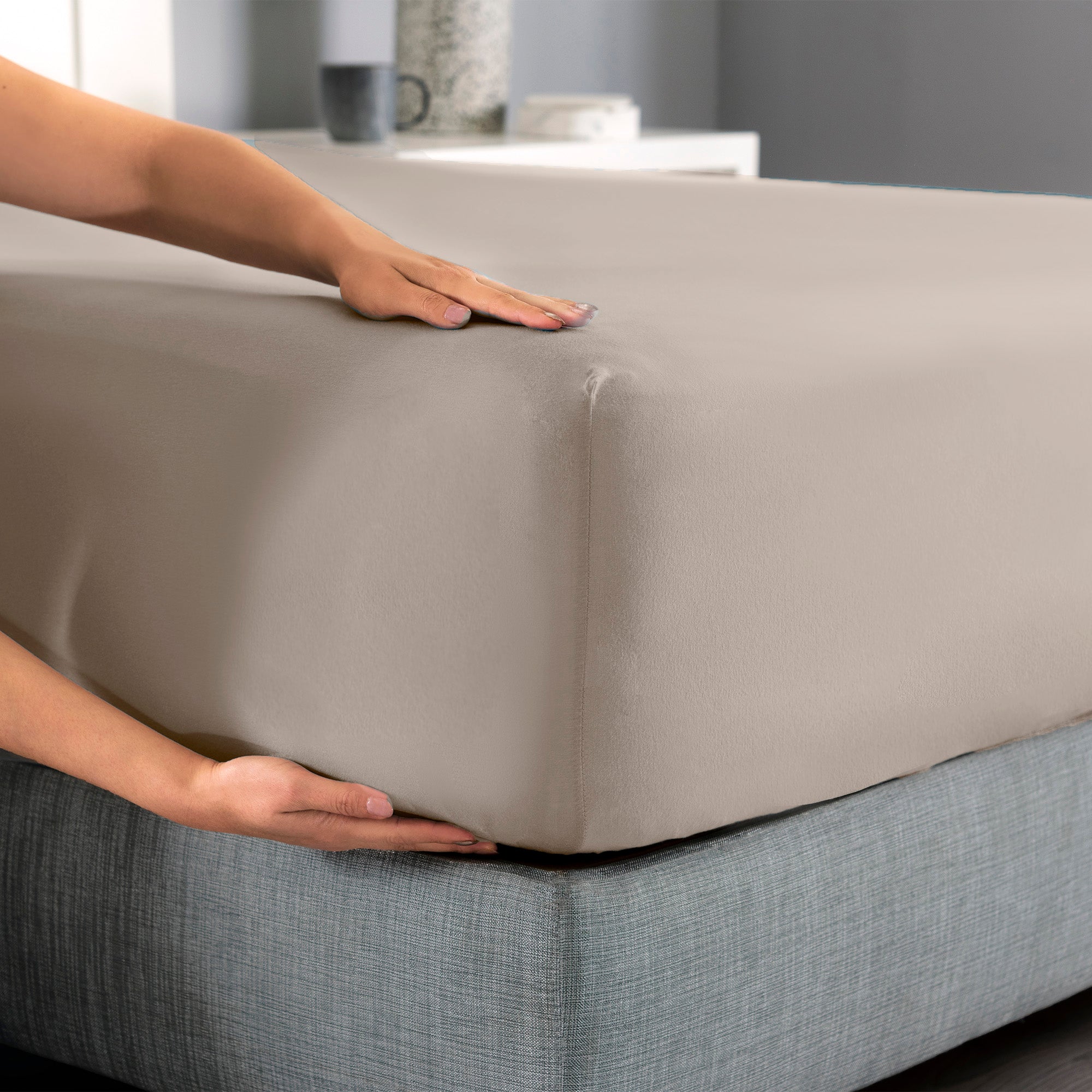 Almond Soft Jersey Sheets