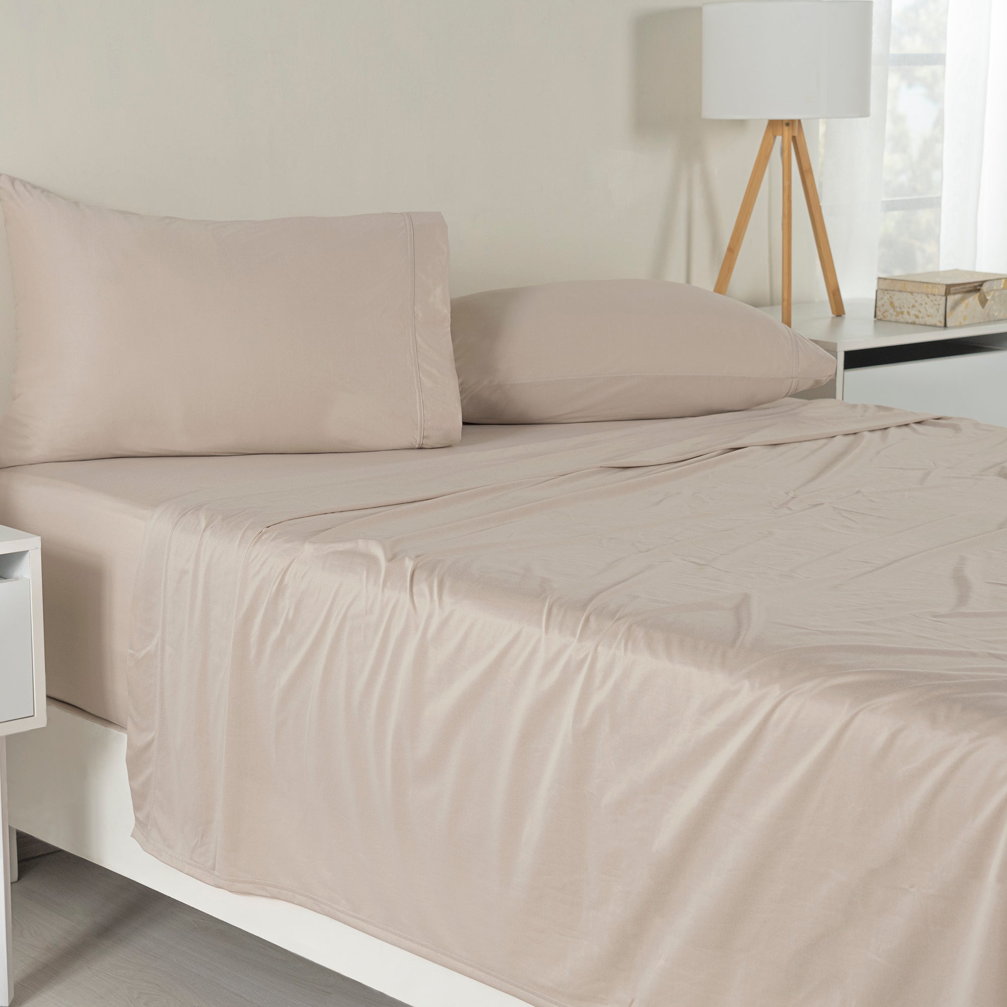 Almond Soft Jersey Sheets