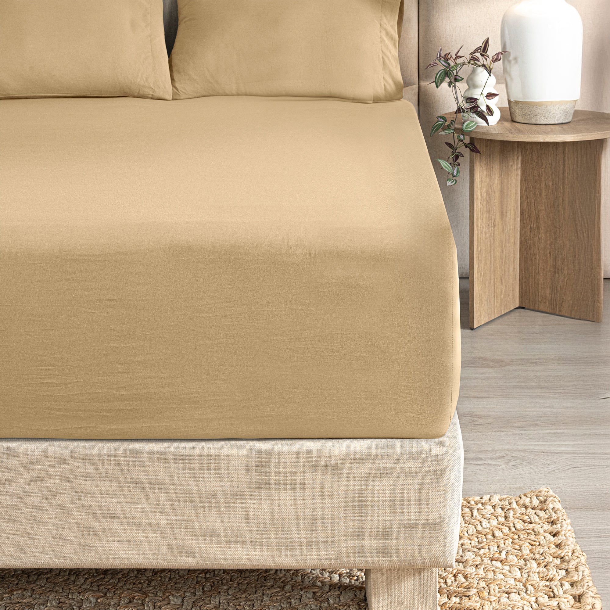 Viasoft Washed Toffee Sheets