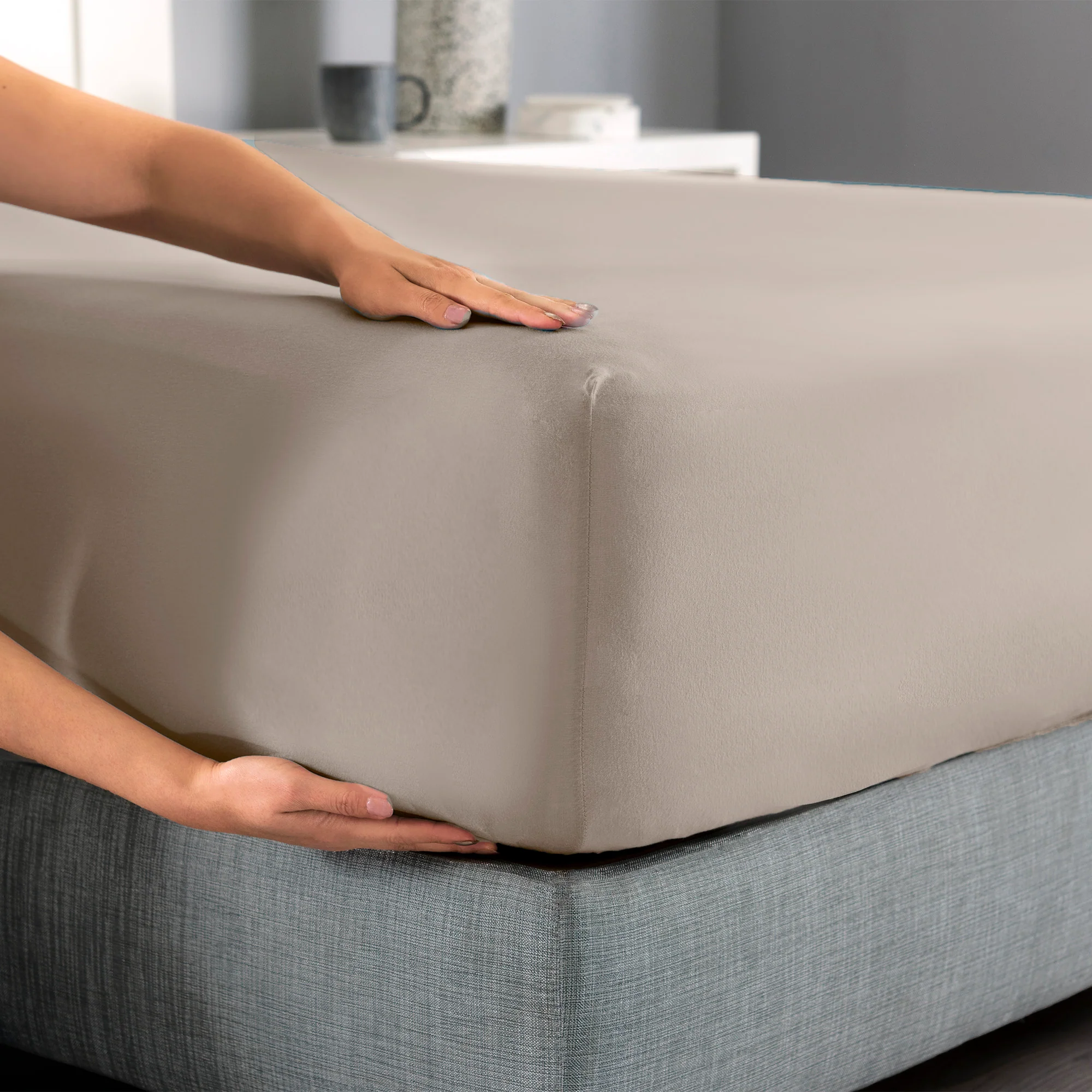 Soft Almond Jersey Sheets