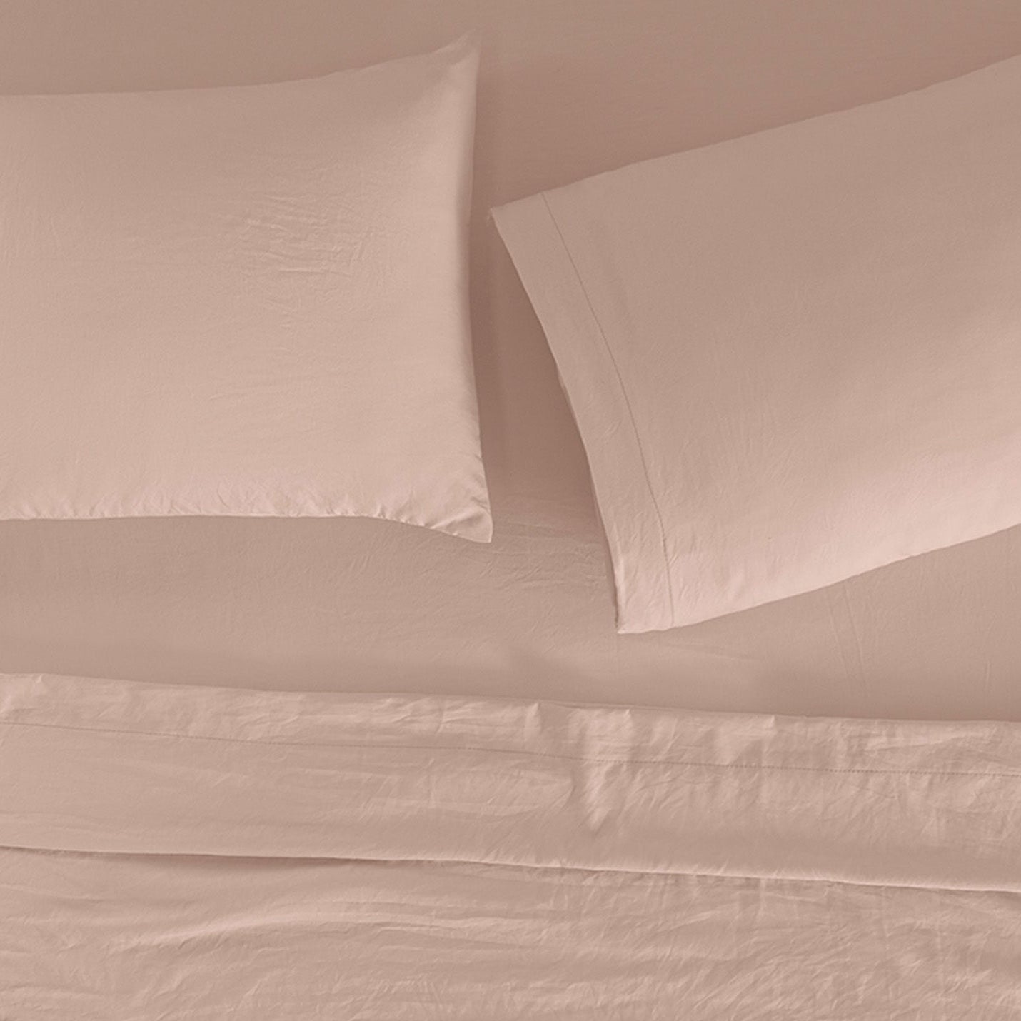 Viasoft Washed Sweet Pink Sheets